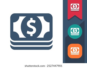 Money, Cash, Dollar Icon. Professional, pixel perfect icon. EPS 10 format.