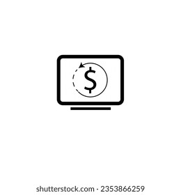 vector de icono de flujo de efectivo de dinero para sitios web.