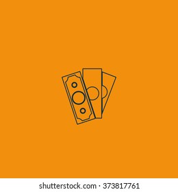 Money cash icon. Bill illustration.