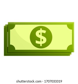 Money cash icon. Cartoon of money cash vector icon for web design isolated on white background