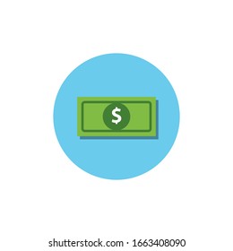 Money cash icon. flat vector style.