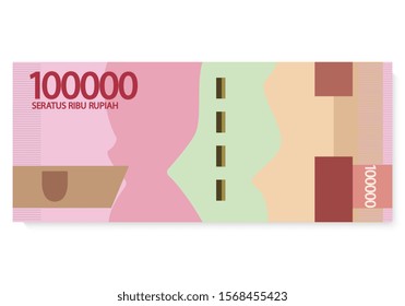 money cash Indonesia. vector illustration 