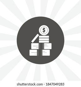 Money cash isolated simple solid vector icon