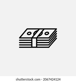 Money, cash line icon design concept