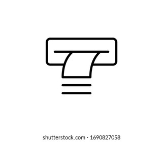 Money cash line icon. Vector symbol in trendy flat style on white background. Finance sing for design.