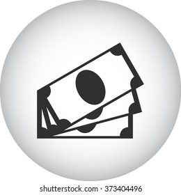 Money cash simple icon on colorful background