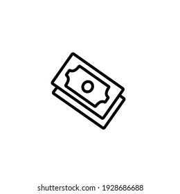 Money, cash simple thin line icon vector illustration