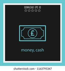 money, cash  vector icon