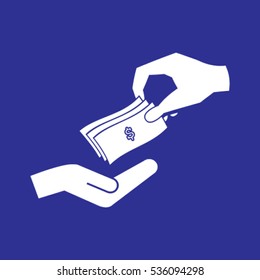 money cash vector icon. dollars