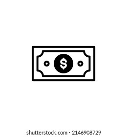Money, Cash, Wealth, Payment Solid Line Icon Vector Illustration Logo Template. Suitable For Many Purposes.