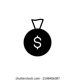 Money, Cash, Wealth, Payment Solid Line Icon Vector Illustration Logo Template. Suitable For Many Purposes.