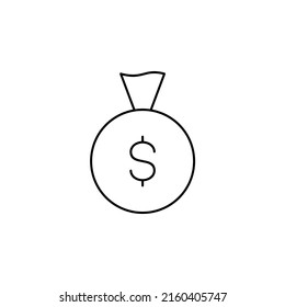 Money, Cash, Wealth, Payment Thin Line Icon Vector Illustration Logo Template. Suitable For Many Purposes.