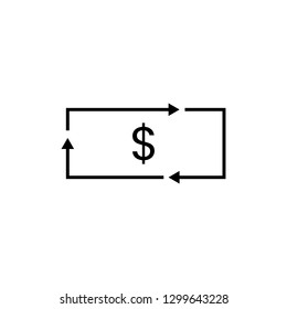 money cashflow recycle logo vector icon illustration