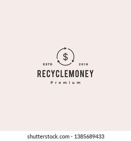 money cashflow recycle logo vector icon illustration