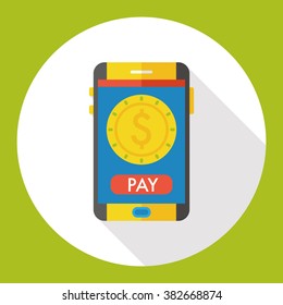 money cellphone flat icon