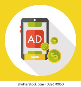 money cellphone flat icon