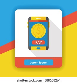 money cellphone flat icon