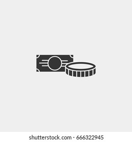 Money and cent  icon illustration isolated vector sign symbol