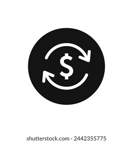 Money change, currency conversion vector icon.