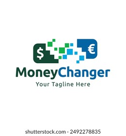 Money Changer Logo Template Design Vector