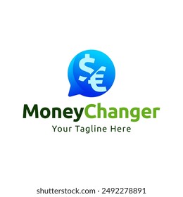 Money Changer Logo Template Design Vector