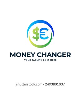 Money Changer Logo Template Design Vector