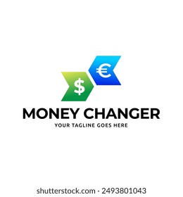 Money Changer Logo Template Design Vector