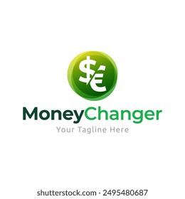 Money Changer Logo Template Design Vector