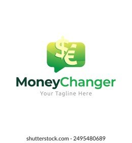 Money Changer Logo Template Design Vector