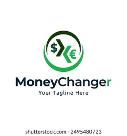 Vector de diseño de Plantilla de logotipo de cambiador de dinero