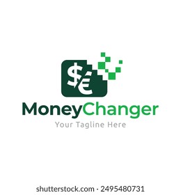 Money Changer Logo Template Design Vector