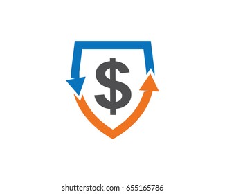 Money Changer Logo Template Design Vector, Emblem, Design Concept, Creative Symbol, Icon