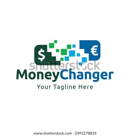 Money Changer Logo Template Design Vector