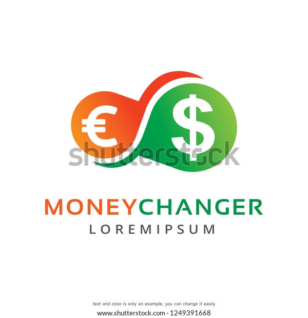 Money Changer Logo Template Design Vector Stock Vector Royalty Free 1249391668