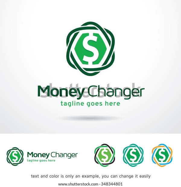 Money Changer Logo Template Design Vector Stock Vector (Royalty Free ...