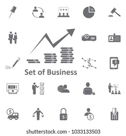money chart icon. Simple element illustration. Business icons universal for web and mobile on white background