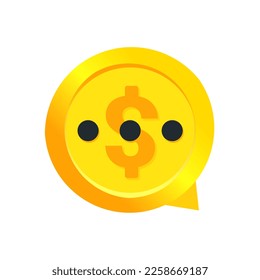 Money chat talk. Illustration vector