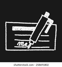 money check doodle drawing
