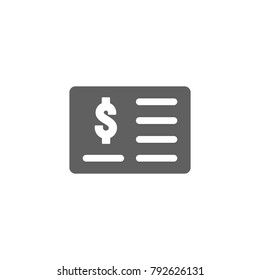 Money check icon vector
