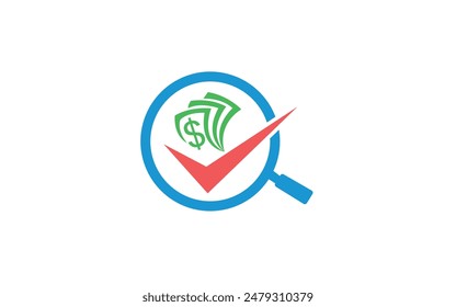 Money check logo design. Cash Icon symbol design. Good payment logo template. Pro Vector