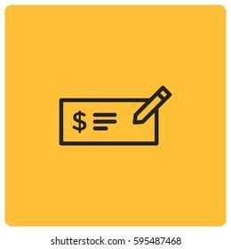 Money Check Vector Icon