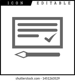 Money check vector icon, invoice symbol. Modern, simple flat vector illustration for web site or mobile app