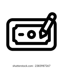 money check vector icon on white background