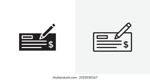 Money check vectors icons pack for apps and Ui Ux desigs