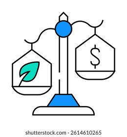 money or chia cryptocurrency balance scale line icon vector. money or chia cryptocurrency balance scale sign. isolated symbol illustration