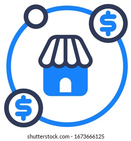 money circle store  business icon 