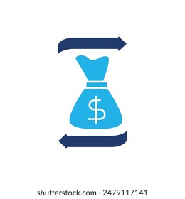 money circulation colored icon vector design good for web or mobile app