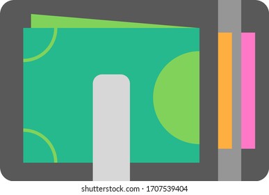 money clip vector illustration icon flat design
