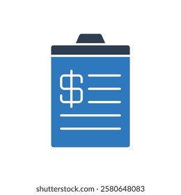 Money Clipboard Icon Sign Symbol