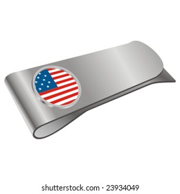 money clipper with USA flag